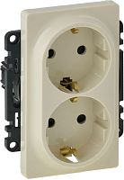 Розетка с заземлением без рамки Legrand Valena Life 1-м. 2 мод. слоновая кость картинка